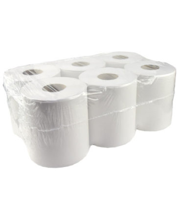 Handdoekrol Midi Recycled tissue wit 1 laags 19.5 cm 300 meter