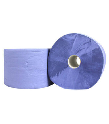 Industrierol verlijmd blauw 3 laags 24 cm x 190 m
