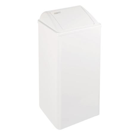 Afvalbak gesloten 80 liter wit Staal Wit gepoedercoat Mediclinics