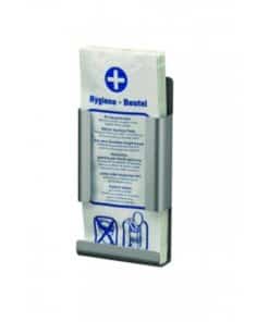 Hygiënezakjesdispenser aluminium Aluminium Matzilver geëloxeerd MediQo-line