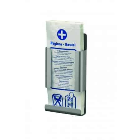 Hygiënezakjesdispenser aluminium Aluminium Matzilver geëloxeerd MediQo-line